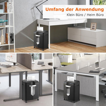 Bonsaii C266-B Aktenvernichter 12-Blatt Mikroschnitt P4