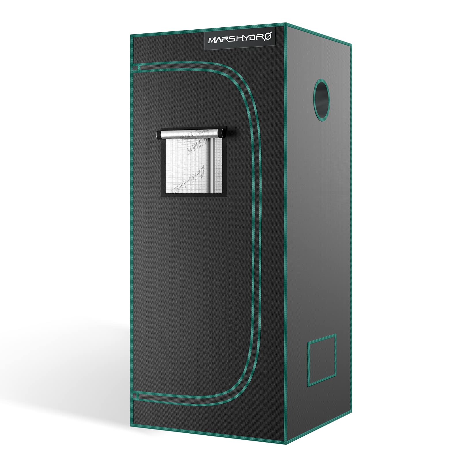 MARS HYDRO Growzelt Indoor Zuchtzelt - 70x70x160cm. Schwarzes, rechteckiges Zelt mit reflektierendem Innenraum zur optimalen Pflanzenzucht.