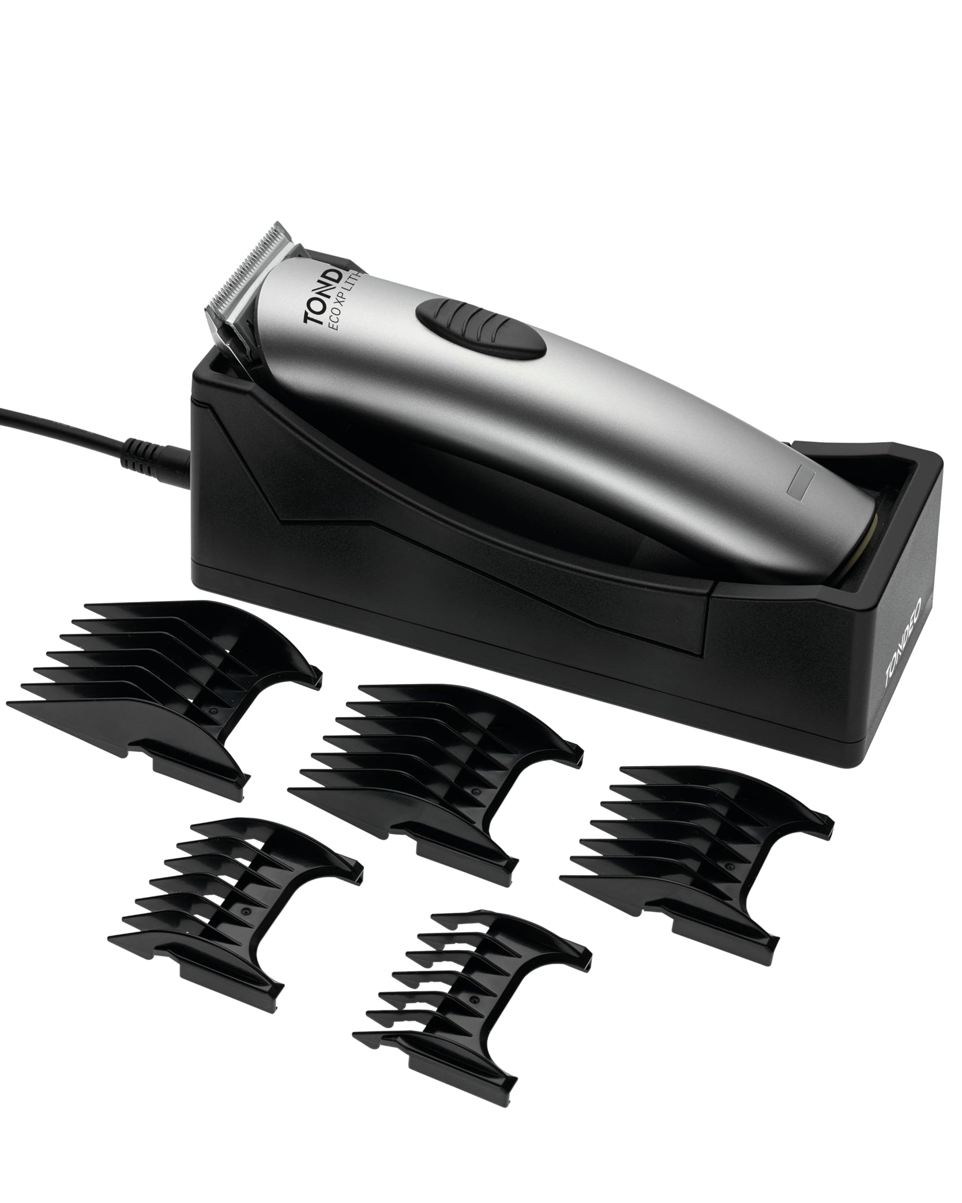 TONDEO ECO XP LITHIUM Profi Haarschneider SILVER. Silberner Haarschneider zum präzisen Schneiden von Kopfhaar.