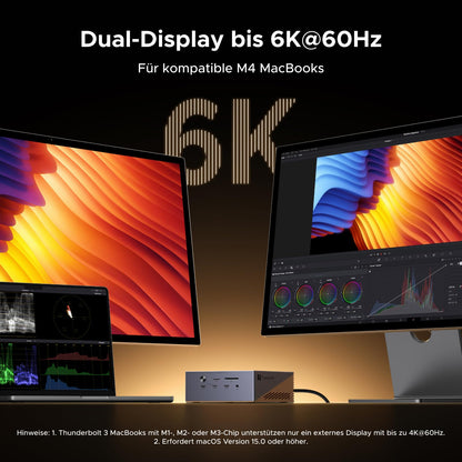 UGREEN Maxidok Thunderbolt 5 Docking Station 17-in-1 mit SSD-Gehäuse