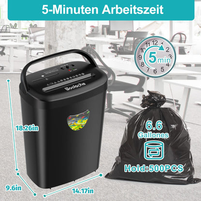 OfficePro SecureShred S12 Aktenvernichter für Papier & CDs, 12 Blatt, 25L