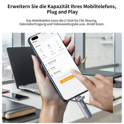 SSK Externer USB-C SSD Speicherstick 512 GB - 550 MB/s