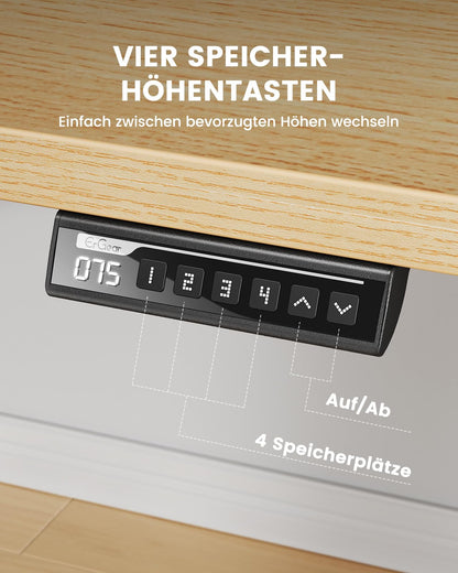 ErGear Elektrischer Schreibtisch Höhenverstellbar - 160x80cm
