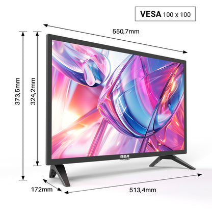 RCA Fernseher 24 Zoll (60 cm) LED HD – Triple Tuner Hotelmodell