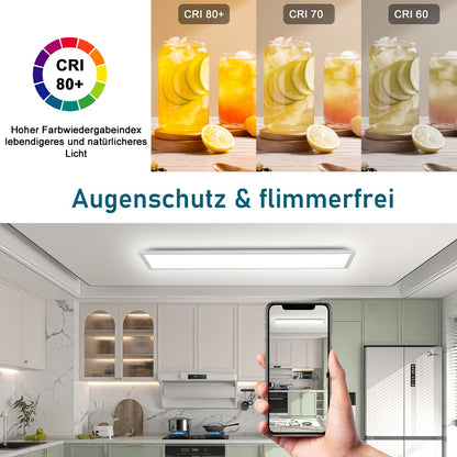 Oraymin LED Panel 120x30 Deckenleuchte - Dimmbar CCT