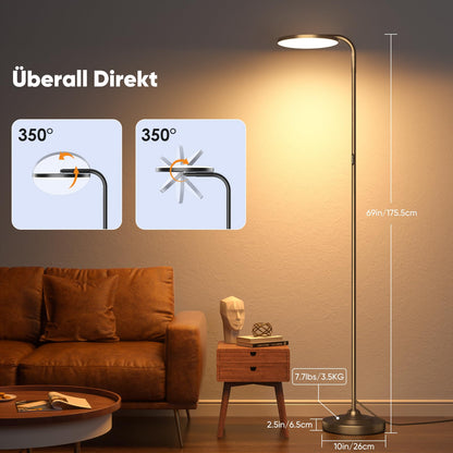 SIBRILLE LED Stehlampe 36W, dimmbar mit Fernbedienung Deckenfluter