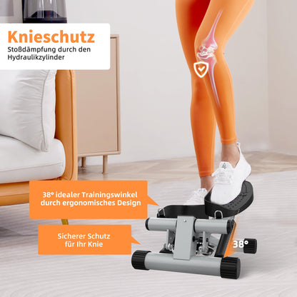 Niceday Mini Stepper – 2-in-1 Hometrainer mit Power Ropes