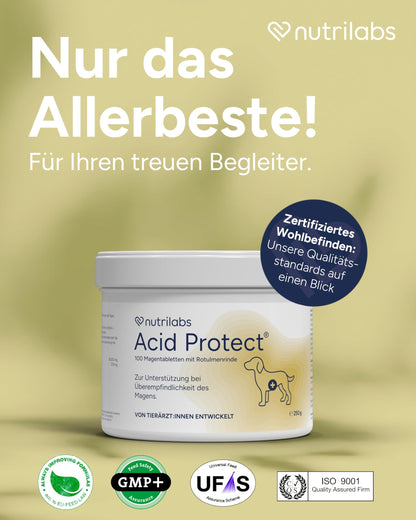 NutriLabs Acid Protect Kautabletten für Hunde, 100 Stück