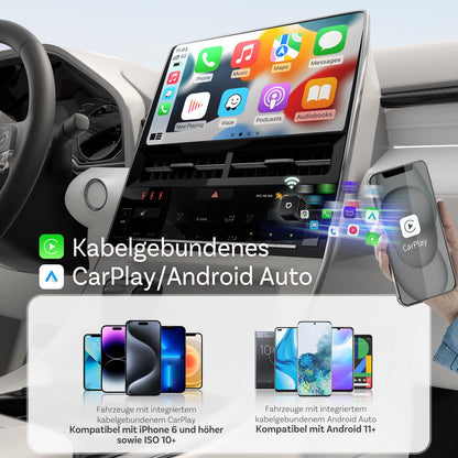 OTTOCAST Mini Pot 2-in-1 Wireless CarPlay & Android Auto Adapter