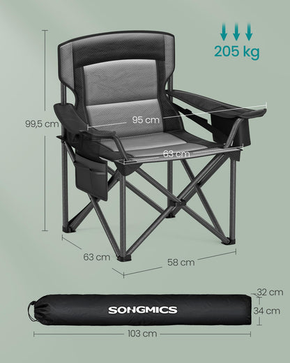 SONGMICS Campingstuhl GCB066B01, Klappstuhl mit Getränkehalter