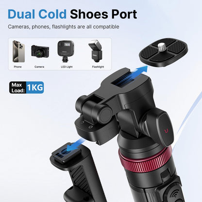 ULANZI MT-78 3-in-1 Stativ, 185 cm, mit Bluetooth-Fernbedienung