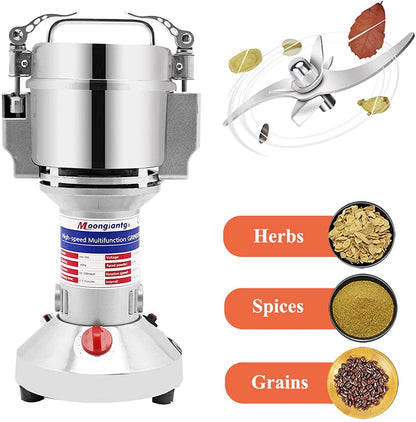 Moongiantgo Elektrische Getreidemühle – 300g Edelstahl 1500W
