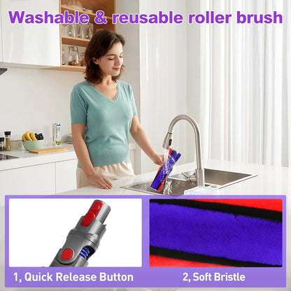QWYTLROX Softwalze Bodendüse für Dyson V7 V8 V10 V11 V15