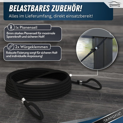 Tarpofix Anhänger Hochplane PVC 208x114x90 cm – Grau