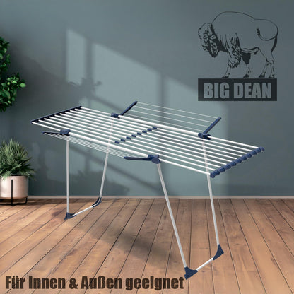 BigDean Wäscheständer Jumbo Ausziehbar 28m - Weiss