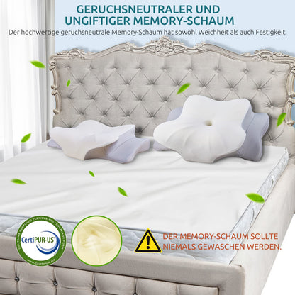 DONAMA Memory Foam Nackenkissen ergonomisch, Kopfkissen JK79
