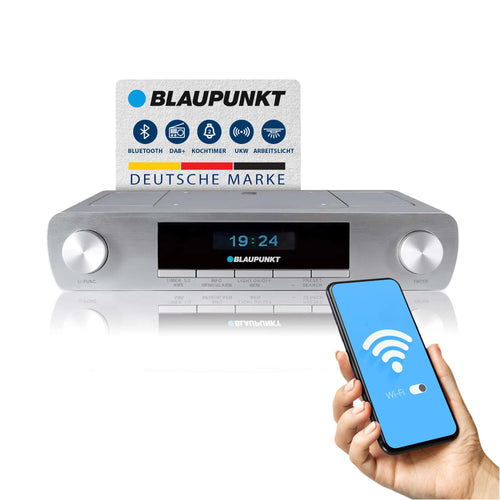 Blaupunkt KRD 30 Bluetooth Küchenradio mit DAB+ und UKW, Silber, Unterbauradio mit Multidisplay