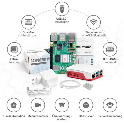 Raspberry Pi 5 8GB Starter-Kit - 128GB Edition