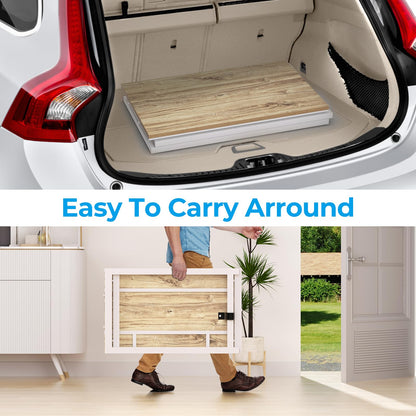 GreenForest Kleiner Klappschreibtisch 80x48 cm - Beige