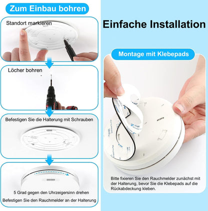 XINDUM Rauchmelder 10 Jahre Batterie, TÜV zertifiziert, 5er Set