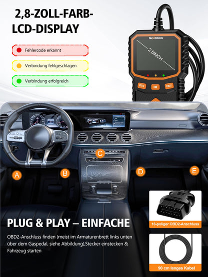 nexzcheck K89 OBD2 Diagnosegerät – KFZ Fehlerauslesegerät