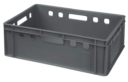 5x E2 Fleischkisten 60x40x20 Grau – Lager- & Metzgerkisten
