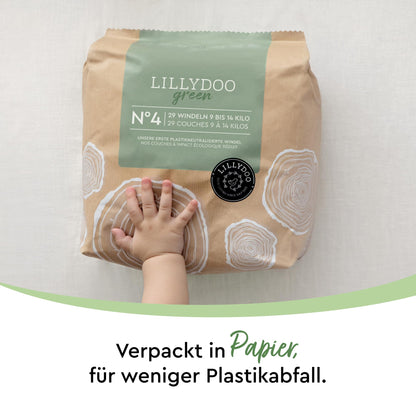 LILLYDOO green Windeln Grösse 4 (9-14 kg) Monatsbox 145 Stk.
