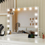 Teousev Schminktischspiegel mit LED-Beleuchtung, 14 Birnen, 50.2x42 cm
