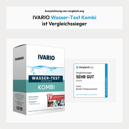 IVARIO Labor-Wassertest Kombi 19-in-1 – Trinkwasser Analyse