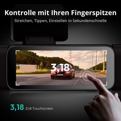 BOTSLAB 4 Kanal Dashcam Autokamera - 3K+3FHD, GPS WiFi