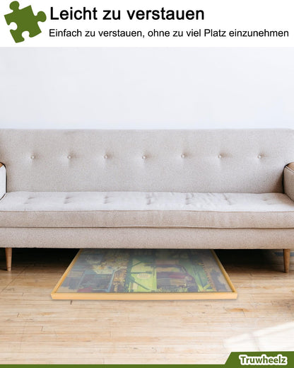 Drehbares Puzzlebrett 2000 Teile mit Schubladen, Abdeckung 72x102cm