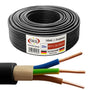 OKSI Erdkabel NYY-J 3x1,5 mm² 25 m Kupfer Elektrokabel Schwarz, schwarzes Kabel auf Rolle