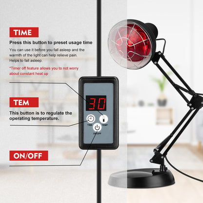 Cozion Rotlicht-Infrarotlampe 150W – Wärmestrahler mit Timer