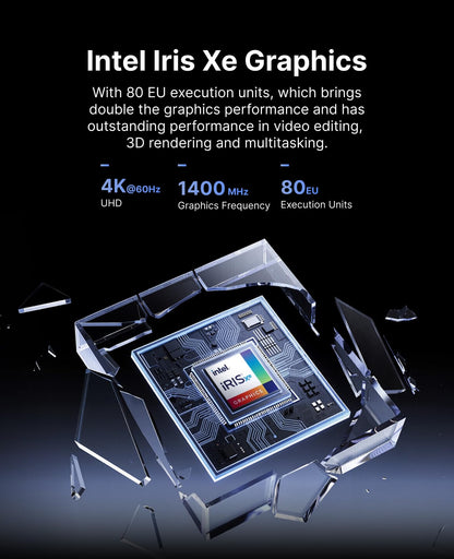 NiPoGi CK10 Mini PC - Intel i5-12600H, 16GB/512GB SSD, Win 11 Pro