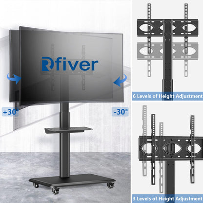 Rfiver TV Rollwagen TF4001-C, mobiler TV Ständer für 26–70 Zoll