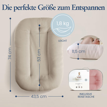 Snuggle Me Babynest 0-9 Monate Bio-Baumwolle - Birch