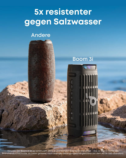 soundcore Boom 3i Outdoor Bluetooth Lautsprecher IP68, Nachtschwarz
