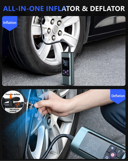 Neakhmer Mini Kompressor Akku Luftpumpe N21 150 PSI für Auto und Velo