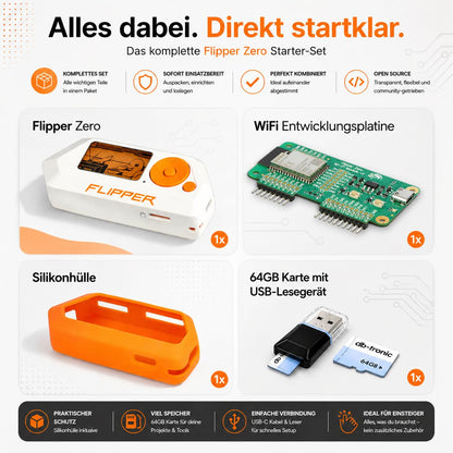 db-tronic Flipper Zero Starter Full Set mit WiFi-Board und 64GB Karte