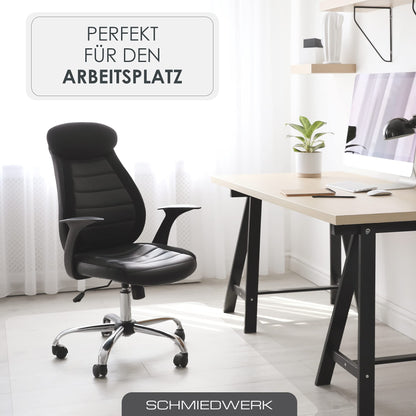 SCHMIEDWERK Bodenschutzmatte für Bürostuhl 120x120 cm milchweiss