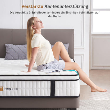 Hiepunos Orthopädische Taschenfederkern Matratze 120x200 H3