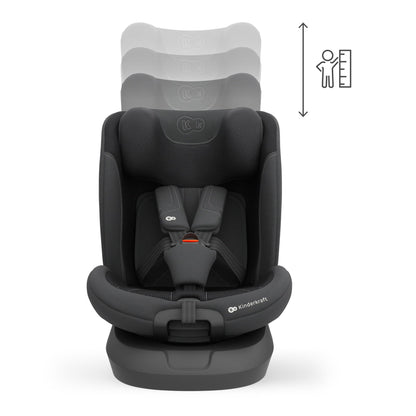 Kinderkraft I-GROW 2 PRO Kindersitz i-Size, 360° drehbar, schwarz