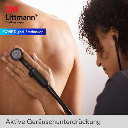 3M Littmann CORE Digital-Stethoskop 8490 – Schwarz, 69 cm