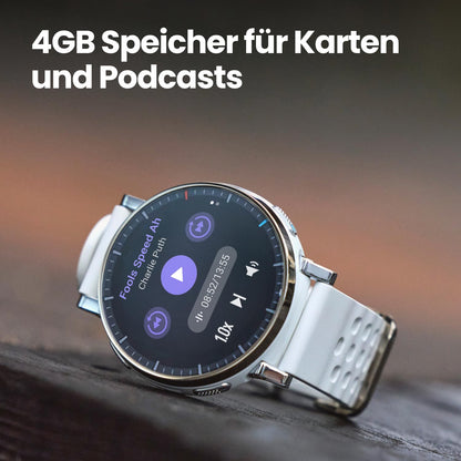 Amazfit Active 3 Premium GPS-Lauf-Smartwatch, 45 mm, Saphirglas