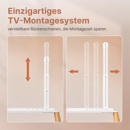 ECOTINY Easel Design TV Ständer mit Rollen – 49-75 Zoll