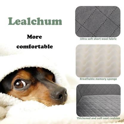 Lealchum Hundeautositz für 2 Hunde (bis 55lb) - Black/Grey, Large