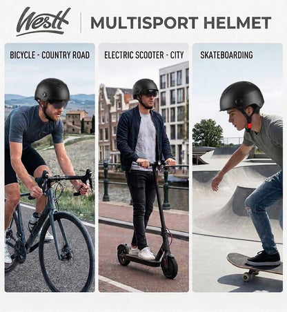 Westt Skaterhelm WN-001 mit Sonnenvisier für Damen und Herren