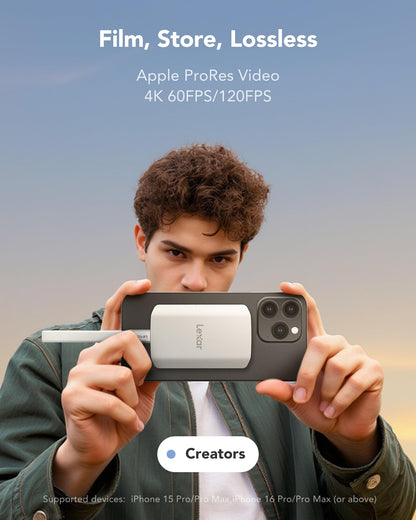 Lexar ES5 Tragbare SSD 2TB – 2.000 MB/s USB 3.2 Gen2x2