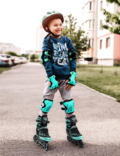 2PM SPORTS Verstellbare Inline Skates für Kinder, Grösse 34-37, Grün