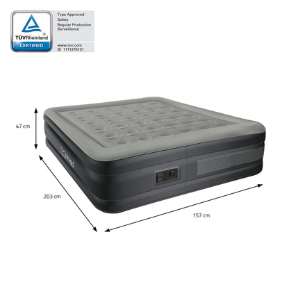 ML-Design Luftbett 2 Pers. Grau – Elektrisch Selbstaufblasend